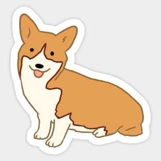 Corgi art Sticker